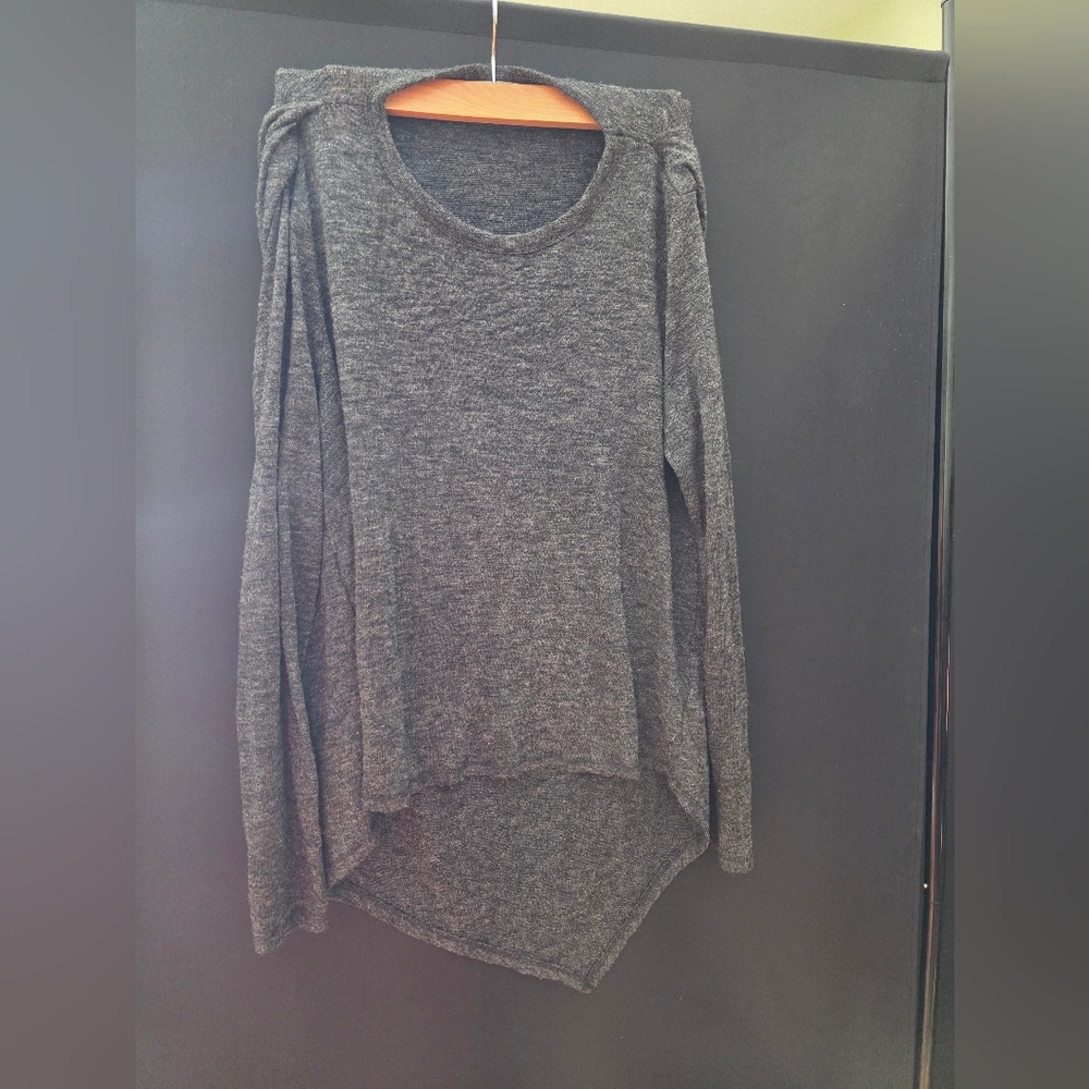 RACHEL Rachel Roy Charcoal Long Sleeve Top Size M